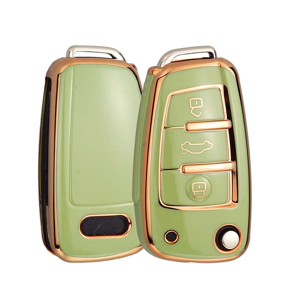 HIBEYO Custodia per Chiave Auto Adatta per Audi A1 A3 A4 A6 Q3 Q5 Q7