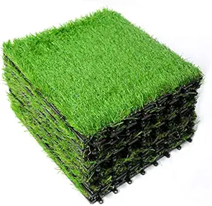 Plantex Tiles for Floor-High Density Grass Carpet Tiles/Garden Tile/Quick Flooring Solution for Indoor/Outdoor Deck Tile-Pack of 6 (2:1 Sq.Feet)