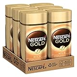 NESCAFÉ GOLD Mild, löslicher Bohnenkaffee aus erlesenen Kaffeebohnen, Instant-Pulver, koffeinhaltig & aromatisch, 6er Pack (6 x 200g)