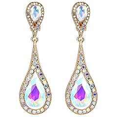 Iridescent Clear AB Gold-Tone