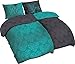 Produktbild Niceprice Partner Microfaser Bettwäsche Mr. und Mrs. Türkis 4 TLG. in 4 Größen, Wende Optik, 2X 135x200 2X 80x80 cm