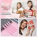 JIEYAO 60 Pcs Ballpoint Pens Bulk, 1.0 mm Retractable Rollerball Pen, Cute Pink Click Medium Point Pens Aesthetic for Office Teacher Student Baby Shower (Pink)