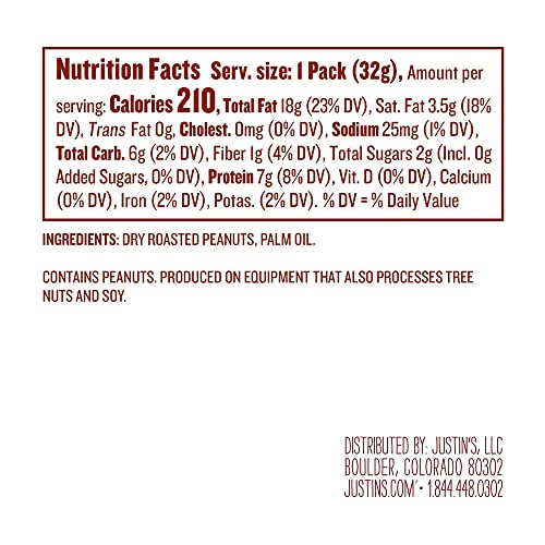 Image of Justins Classic Peanut Butter Singles, 1.15 OZ, (Package May Vary) (Pack of 2)