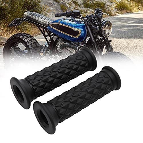 Jmtbno 7/8" Universal Motorcycle Hand Bar Grips Pillow Grip Anti-Slip Rubber Racing Without Bar End Grip For Dirt Bike Harley Honda Triumph Yamaha Kawasaki,Black #TOP5