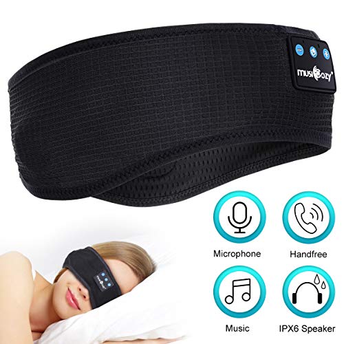ink-topoint Sleep Headphones Bluetooth Sport Headband, Wireless Music Headband headphones Eye Mask with Ultra Thin & Waterproof Speakers Long Time Play for Sleeping, Running, Yoga