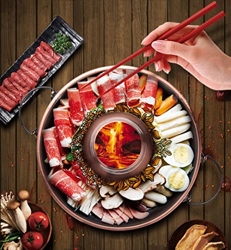Olla caliente de cobre tradicional china 30cm miniatura 2