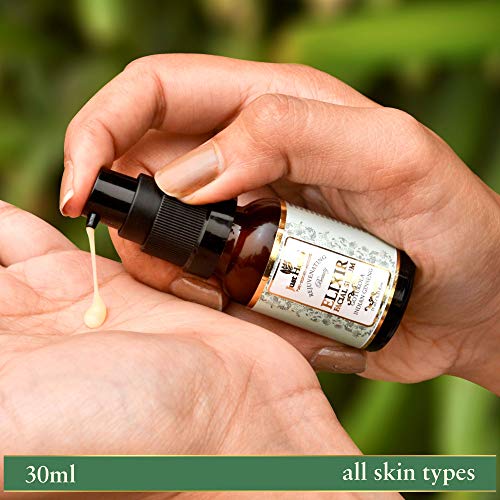 Just Herbs Fast Absorbing Organic Gotu Kola, Ginseng (Ashwagandha) Vitamin C Beauty Elixir Facial Serum For Dark Circles - Suitable For All Skin Types, 1.1 Fl.oz. #TOP1
