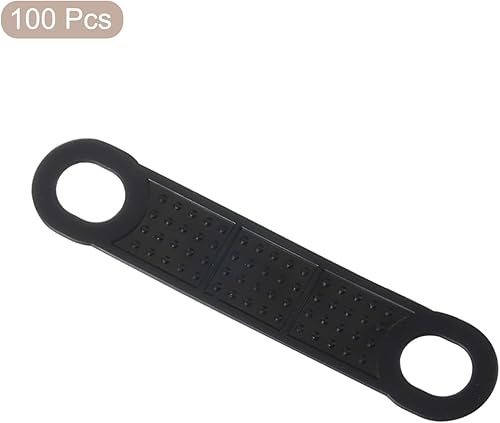 Miniatura 9 de uxcell 100 tiras adhesivas de silicona antideslizantes para colgar ropa para perchas de madera y plástico, transparentes (4.13 x 0.79 pulgadas)