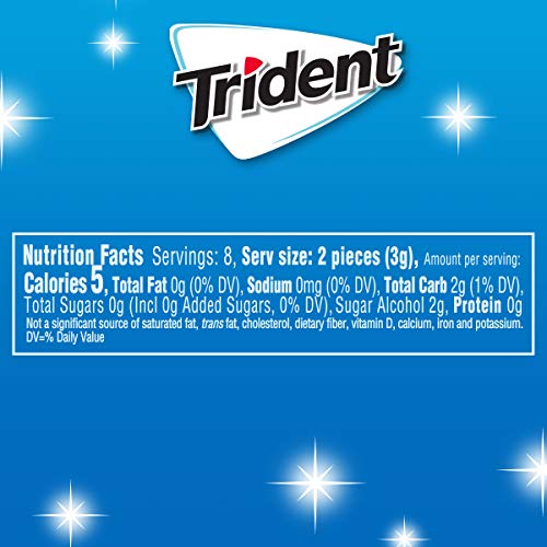 Trident White Peppermint Sugar-Free Chewing Gum, 60 Packs of 16 Pieces - image 2