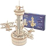 ROKR 3D Wooden Puzzle Mechanical Music Box,DIY Aircraft Model Kits to Build,Best Toy Gift for Kids/Teens/Adults on Birthday,Decoration for Room