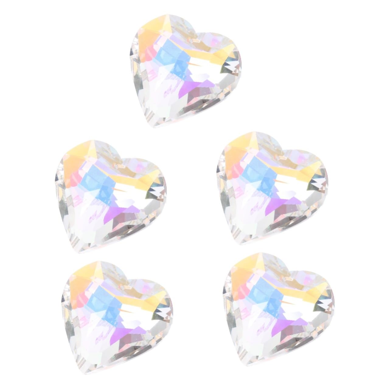 Toddmomy 5pezzi Ciondolo Cuore Trasparente Per Decorazioni Da Appendere Casa Prismi Decorativi Leggeri Per Feste e Occasioni Speciali