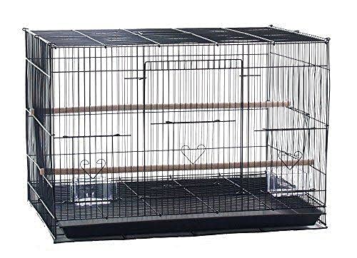 Lovely PETS KINDOM-Bird cage for Budgies, Finches, Love Birds, Cocktails, Conures, Cuttlefish Bone Holder with, 1 gate to Install breeding Box, 1 Perch Stick, 2 Cups (Colors May Vary)- (30 inches) (B097N4YZ78) Amazon Price History, Amazon Price Tracker