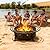 Panovue 36 Inch Fire Pit with 2 Loops,Crossweave Wood Burning Fire Pits for Outside,with Spark Screen,Fire Poker,Round Outdoor Fire Pit for Patio,Yard,Garden,Camping,Bonfire,Black