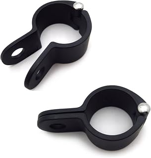 SKULL PIVOT- 2x Motorcycle Footpegs Clamps Black 1.5" 1 1/2 inch Engine Guard Longhorn Footpeg Clamps Highway Crash Bar Foot Peg Replacement Compatible with Hond Suzuk Kawasak Yamah H-D