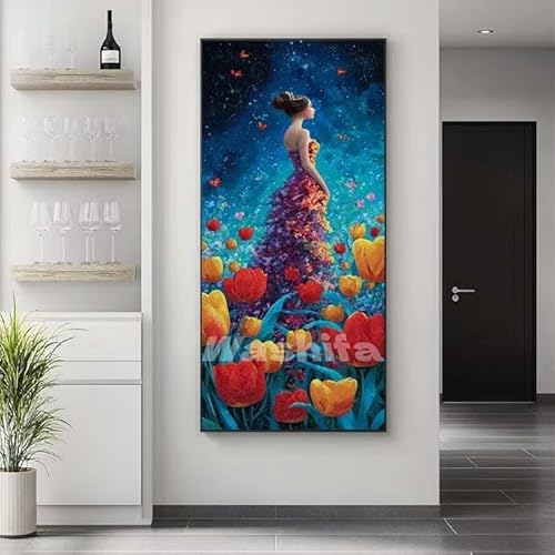 �������G �`���[���b�v �t�F�A���[ �����h��G �L�b�g DIY ��l ���S�Ҍ��� �f�W�^�����G ��h�� �����L�b�g�ɂ��G�� Paint By Numbers �A�N�����y�C���g ���ʉ� �����Ńy�C���g �z�[�� �I�t�B�X���� �M�t�g 45x90 cm, �t��