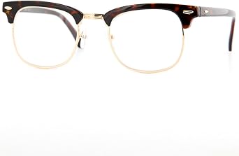 grinderPUNCH Half frame Clear Lens Classic Sunglasses