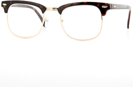 grinderPUNCH Half frame Clear Lens Classic Sunglasses