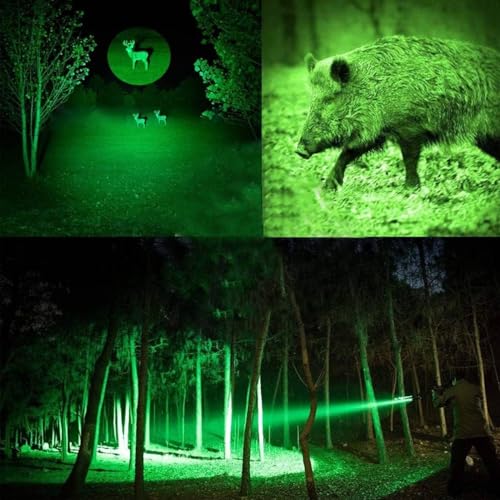 XLENTGEN 300 Yard Green Hunting Light Kit Zoomable Rechargeable with Switch - image 3