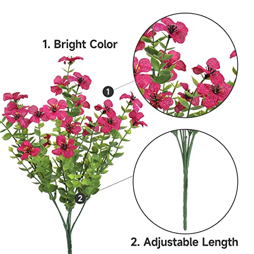 LOMOHOO 9 Bundles Artificial Flowers Outdoor UV Resistant Fake Flowers No Fade Faux Plants Garden Porch Window Box Decorating (Multicolor) - Image 2