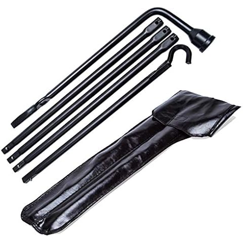 LECWOF Spare Tire Lug Wrench Tool Kit Replacement with Bag Fit for 2002-2015 Dodge Ram 1500 Jeap 5093163AA Cover