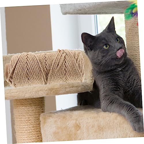 Yardwe 1Pc Corda De Fio Vintage Para Gato Arranhando Pós Retro Área Tapete DIY Decoração Do Vintage