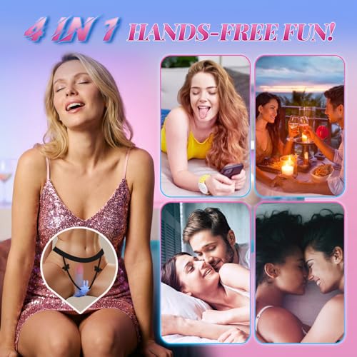 Thrusting Dildo Sex Toy Wearable Panties Vibrator - 4 in 1 Adult Toys Sex Machine with APP Remote Control Women Clit Stimulator G Spot Rabbit Vibrating Massager Wand Female Strap on Couples Games - Image 3