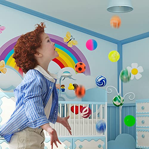 HAKACC Flummis, 50 Stück 25mm Flummis Springball Gummiball Hüpfball Mitgebsel Tombola Kindergeburtstag – Bild 6