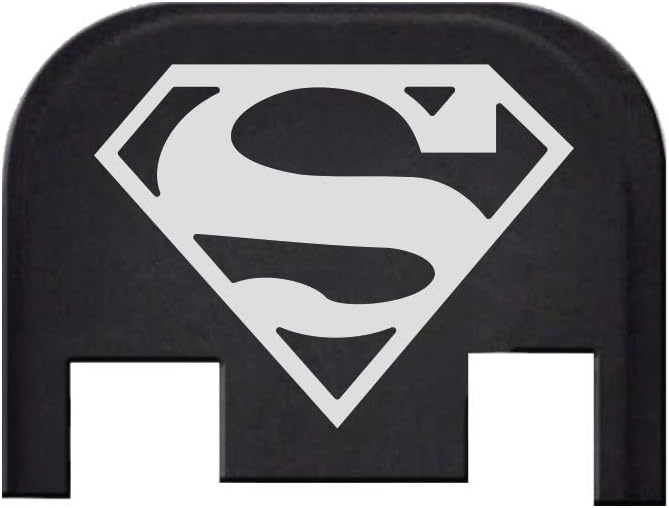 BASTION Laser Engraved Rear Cover Slide Back Plate for Glock - See Description for Model List. Gen 1-5. Does not fit Glock 42 or 43 Models. Superman
