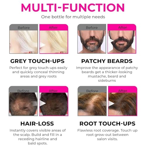 Image of 2 in 1 Hair Color Dye Stick Comb, Safe-And Waterproof and Sweat-Proof Hairs Dyes Comb,Instant and Best Hair Care, for Women & Men, Korean Hair Color Easy Application (Brown Hair Dye) (Black Hair Line Powder)