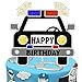 police car Cake Topper Happy Birthday Little Police Theme Boy girl man baby Birthday Party Decorations