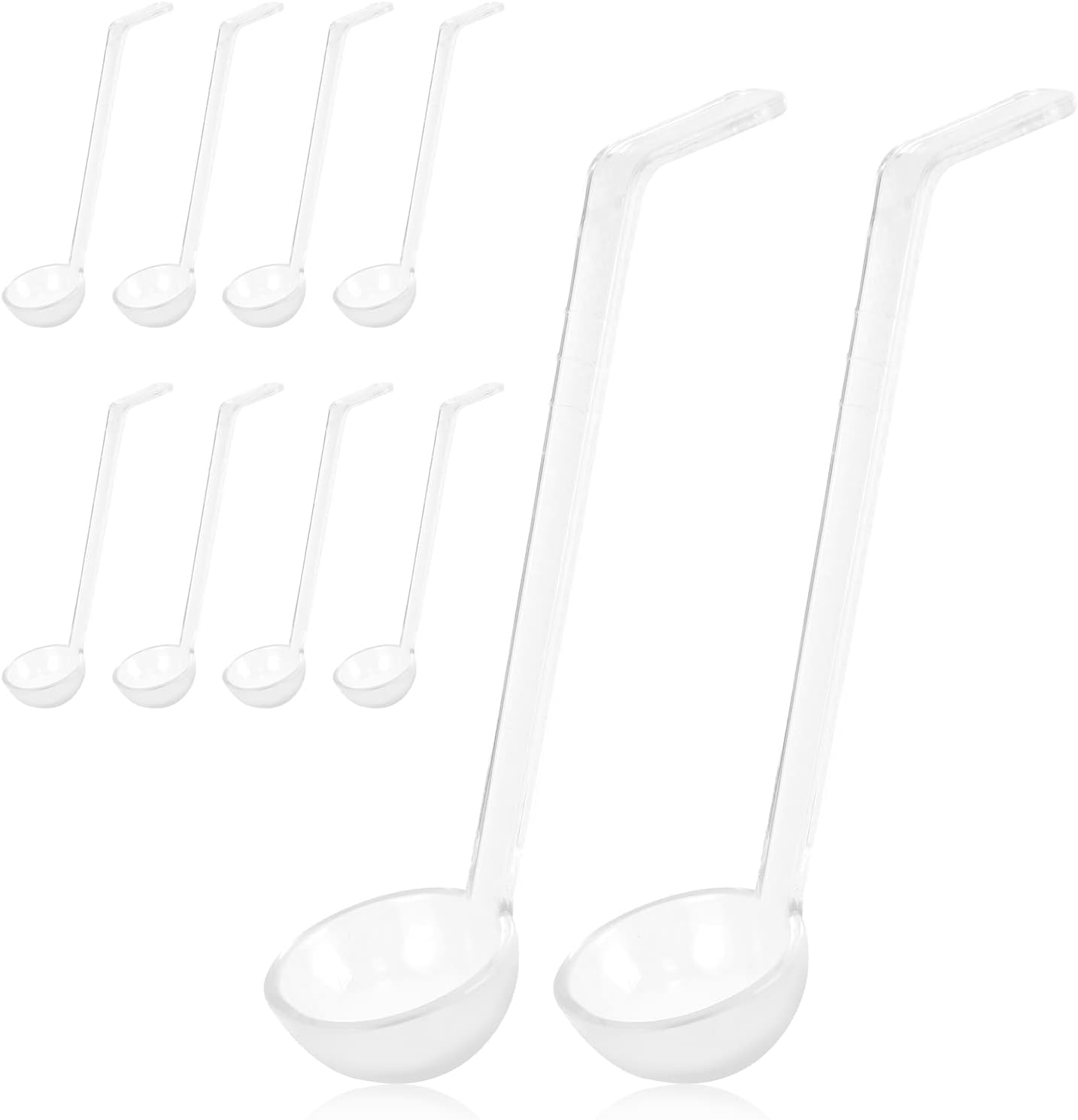 10 pieces 7 Inches 1 oz Clear Small Ladle Plastic Dressing