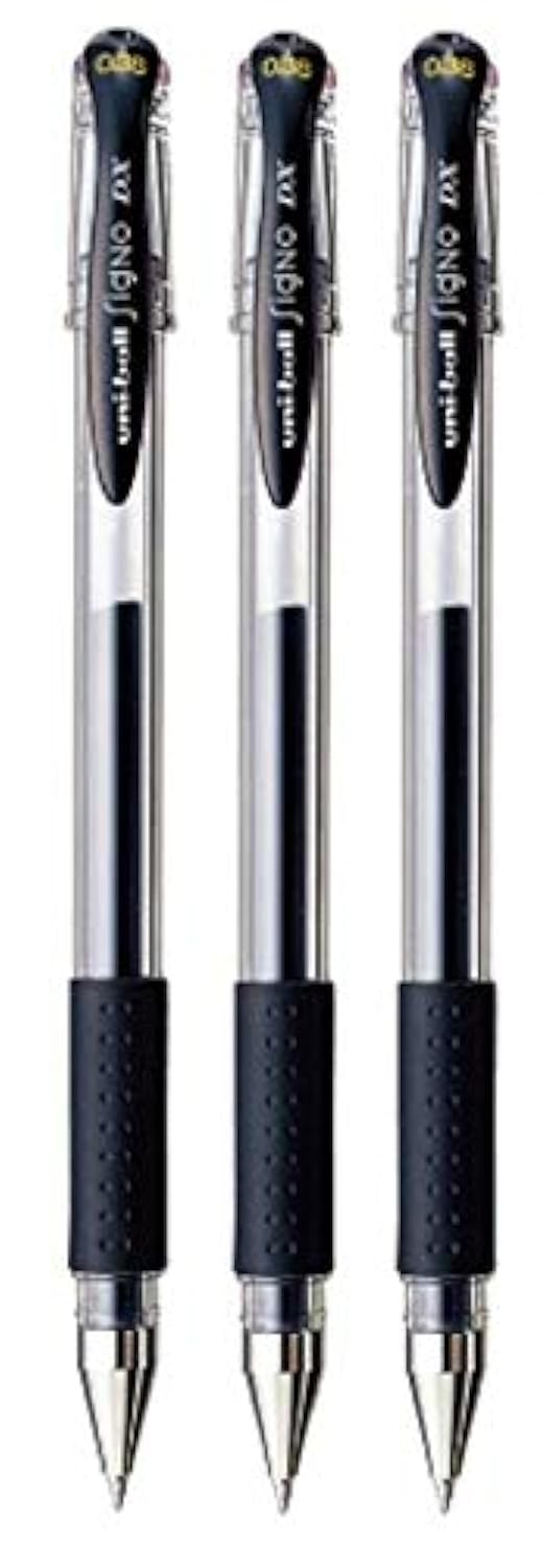 uni Gel Ink Pen - UM-151-0.38 mm - Black - 3 pcs