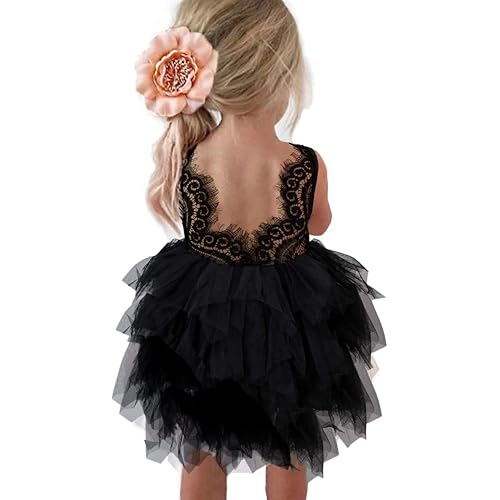 Topmaker Backless A-line Lace Back Flower Girl Dress