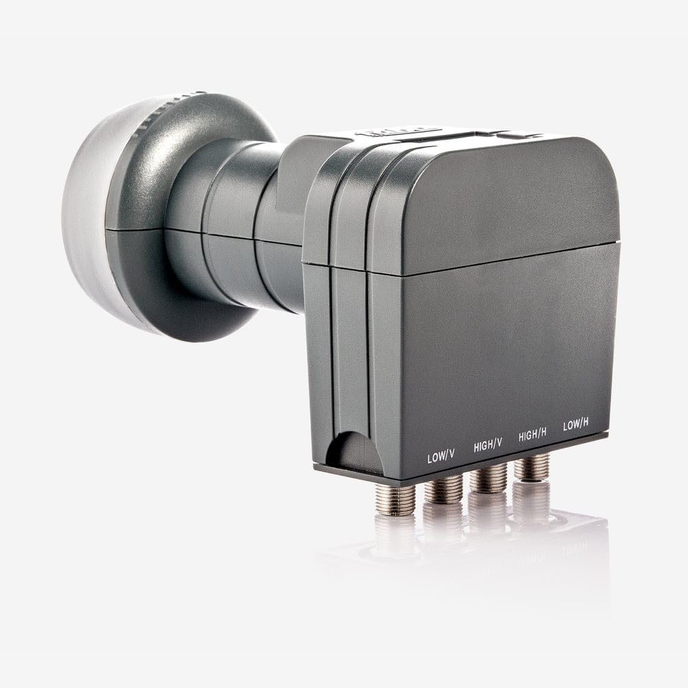 Fuba Sat Anlage 8 Teilnehmer - 2 Satelliten (z.B. Astra/Hotbird) | DAA 780 A Satellitenschüssel 80cm Alu anthrazit (Testergebnis: ausgezeichnet)* + 2X LNB + Multifeed + Multischalter 8 Teilnehmer