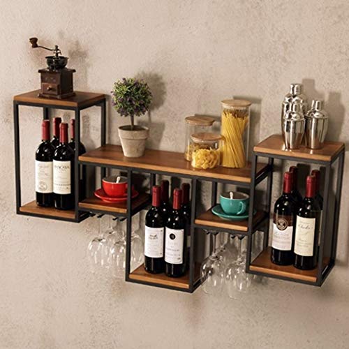 Porte-bouteilles avec 8 porte-gobelets en verre pour libérer vos placards