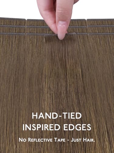 Image of WENNALIFE Genius Tape in Hair Extensions Human Hair, Invisible Tape in