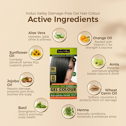 Image of INDUS VALLEY Hair Color Trial Pack | Black With Hair Ultima Spa (175 ml)