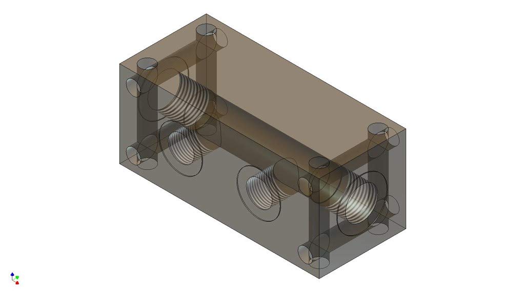 Colector de aluminio paralelo hidráulico, 2 estaciones, entrada BSP de 3/8", puertos de servicio BSP de 1/4"