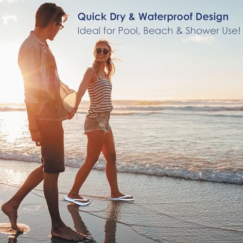 Foldable Travel Slippers for Men & Women – Non-Slip Waterproof Shower Flip Flops, Quick Dry Pool Sandals, Lightweight Portable Beach & Camp Slides, Comfortable & Durable EVA Shower Shoes Blue4