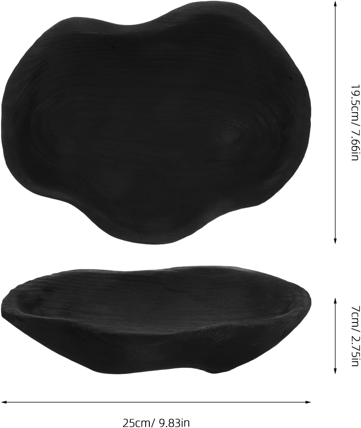 BESTonZON Wooden Birdbath Bowl for Garden and Patio, Vintage Black