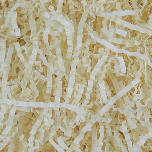 Image of Caleihd Crinkle Cut Paper Shred Filler Gift Cushion Streamer Oyster White