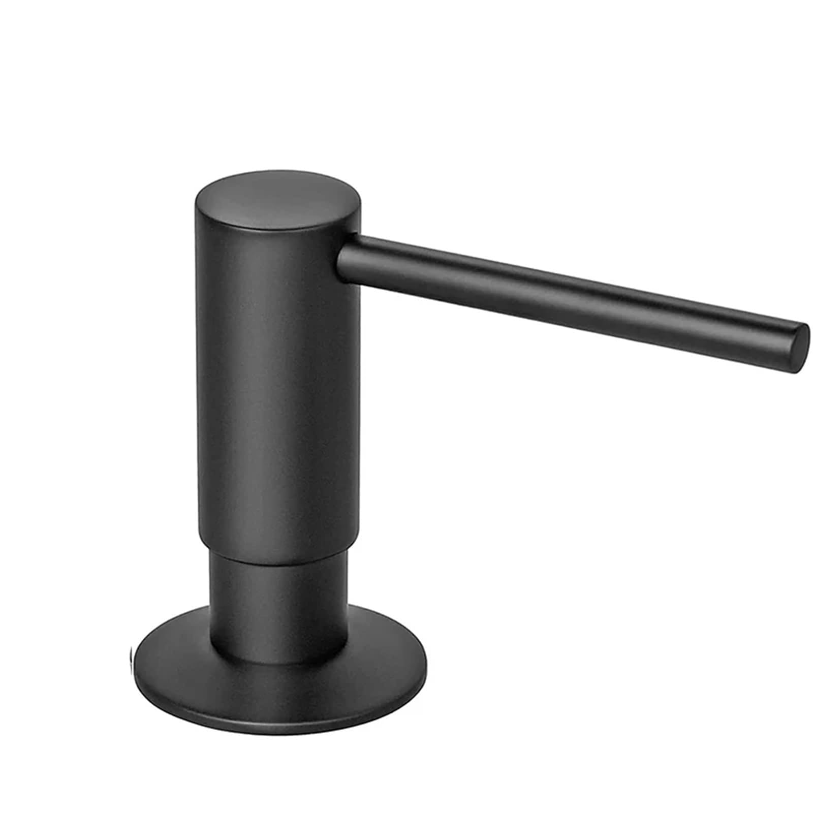 Sink Soap Dispenser 500ml Built-in Pump kitchen Liquid Soap Bottle Brass Brushed Nickel Dispenser Kitchen Hand Pressure Sink Counter Liqu(Matte black 500ml)