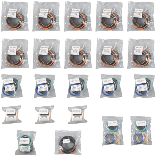 Image of Whole Machine Hydraulic Cylinder Seal Kit Replacement for Backhoe 310E Rebuild Repair Seals Kit Replaces AH212091 AH210484 AH147868 AH149813 AH149814 AH212585