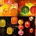 Imagen de 12 linternas de papel chinas con luz LED