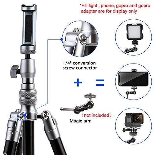 Camera Tripod, COMAN 3 in 1 Phone Tripod and Selfie Stick Tripod with Bluetooth Remote 57 inch for iPhone