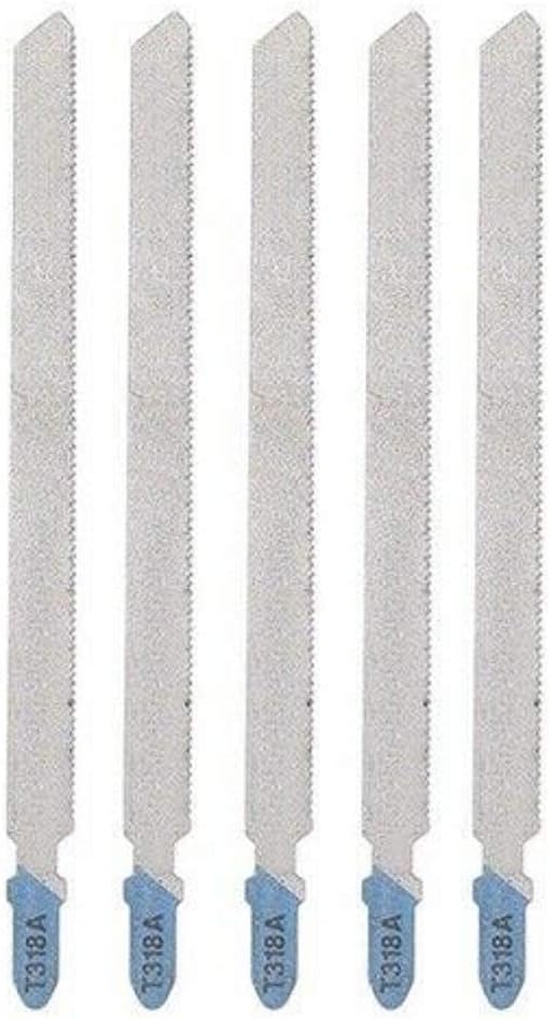 5pcs T318A HCS Curved Long Jigsaw Blades for Metal Wood Cutting 132mm