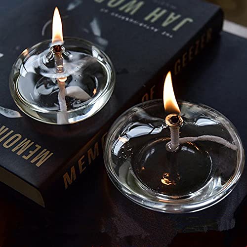 2 pièces/Ensemble en Forme d'oblate Lampe à Huile en Verre Transparent décoration de Mariage Artisanat bougeoir ami Cadeau Cover