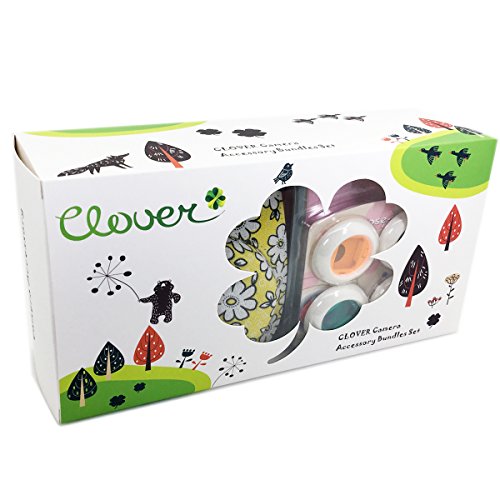 Clover Accessory Bundles Set For Fujifilm Instax Mini 8 Instant Camera (Yellow Floral Case Bag/Album/Rabbit Self-Portrait Mirror/Close-Up Lens(Filter)/ Photo Frame/Decor Sticker/Wall Frame) #TOP6