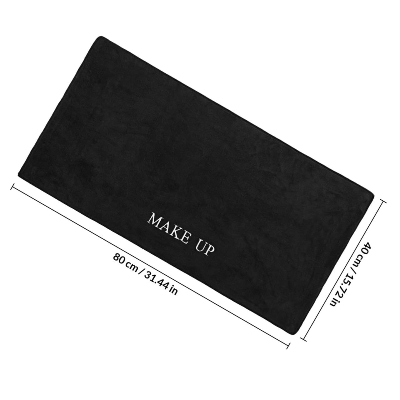 BESPORTBLE Black Vanity Desk Mat Non Slip Soft Makeup Table Protector Pad for Dressing Tables and Workbenches Scratch Resistant Cloth Mat with Elegant Minimalist Design - Image 3