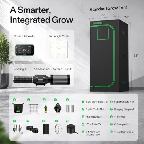 Image of VIVOSUN 2.3x2.3ft Grow Tent Kit 150W Light Complete Smart Grow System